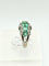 Bague 55 House of R&D - Bague sculpturale en platine 900, émeraudes colombiennes 1,20 ct et diamants 58 Facettes Anello Smeraldi Colombia