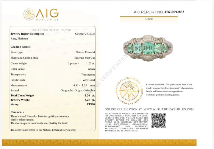 Bague 55 House of R&D - Bague sculpturale en platine 900, émeraudes colombiennes 1,20 ct et diamants 58 Facettes Anello Smeraldi Colombia