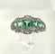 Bague 55 House of R&D - Bague sculpturale en platine 900, émeraudes colombiennes 1,20 ct et diamants 58 Facettes Anello Smeraldi Colombia