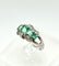 Bague 55 House of R&D - Bague sculpturale en platine 900, émeraudes colombiennes 1,20 ct et diamants 58 Facettes Anello Smeraldi Colombia