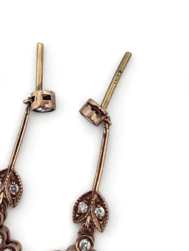 Boucles d'oreilles Boucles d’oreilles pendantes vintage en or avec diamants 58 Facettes 494/26 F