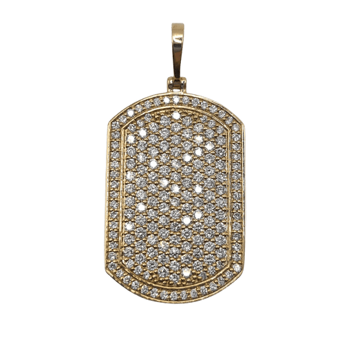 Pendentif Pendentif en or jaune 18k serti de diamants naturels 58 Facettes #3195