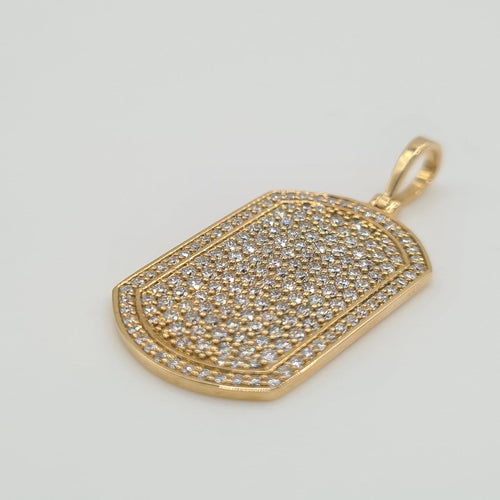 Pendentif Pendentif en or jaune 18k serti de diamants naturels 58 Facettes #3195