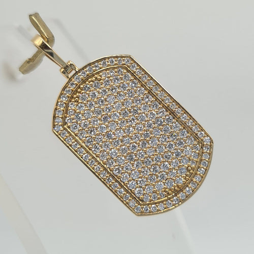 Pendentif Pendentif en or jaune 18k serti de diamants naturels 58 Facettes #3195