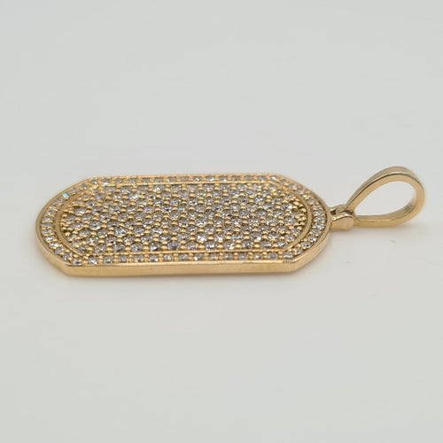 Pendentif Pendentif en or jaune 18k serti de diamants naturels 58 Facettes #3195