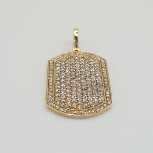 Pendentif Pendentif en or jaune 18k serti de diamants naturels 58 Facettes #3195
