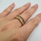 Bague 57 Bague en or jaune 18k avec rubis et diamants 58 Facettes #5072