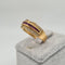 Bague 57 Bague en or jaune 18k avec rubis et diamants 58 Facettes #5072