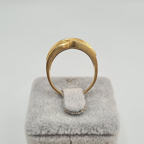 Bague 57 Bague en or jaune 18k avec rubis et diamants 58 Facettes #5072