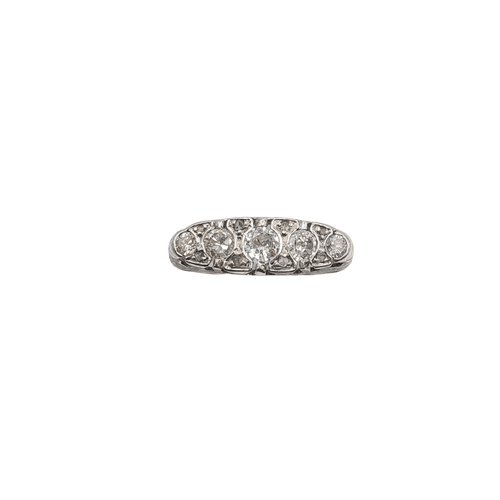 Bague 57 Bague en or blanc 18k sertie de diamants 58 Facettes #5073