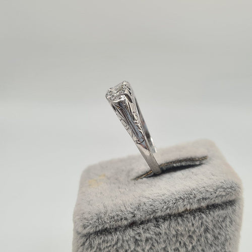 Bague 57 Bague en or blanc 18k sertie de diamants 58 Facettes #5073