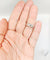 Bague 54 Bague jonc bombé Art déco en or blanc 18k avec diamant taille ancienne 0,75 ct 58 Facettes A08034
