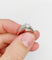 Bague 54 Bague jonc bombé Art déco en or blanc 18k avec diamant taille ancienne 0,75 ct 58 Facettes A08034
