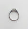 Bague 54 Bague jonc bombé Art déco en or blanc 18k avec diamant taille ancienne 0,75 ct 58 Facettes A08034