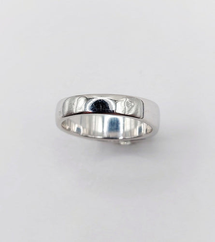 Bague 54 Bague jonc bombé Art déco en or blanc 18k avec diamant taille ancienne 0,75 ct 58 Facettes A08034
