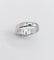 Bague 54 Bague jonc bombé Art déco en or blanc 18k avec diamant taille ancienne 0,75 ct 58 Facettes A08034