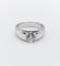 Bague 54 Bague jonc bombé Art déco en or blanc 18k avec diamant taille ancienne 0,75 ct 58 Facettes A08034