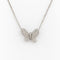 Collier Collier papillon en or blanc 18 carats pavé de diamants 58 Facettes 37903