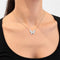 Collier Collier papillon en or blanc 18 carats pavé de diamants 58 Facettes 37903