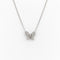 Collier Collier papillon en or blanc 18 carats pavé de diamants 58 Facettes 37903
