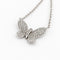 Collier Collier papillon en or blanc 18 carats pavé de diamants 58 Facettes 37903