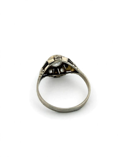 Bague 60 Bague ancienne en or blanc 18k avec diamant taille ancienne 58 Facettes 632/26 D shd