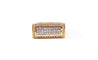 Bague 53 Bague jonc rectangulaire en or 18k et diamants 58 Facettes DV-MAssart