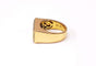 Bague 53 Bague jonc rectangulaire en or 18k et diamants 58 Facettes DV-MAssart