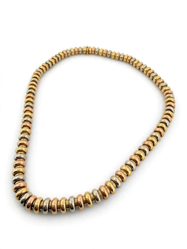Collier Collier ras-de-cou à rondelles en or tricolore 18 kt 58 Facettes 632/26 E shd