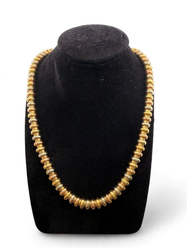 Collier Collier ras-de-cou à rondelles en or tricolore 18 kt 58 Facettes 632/26 E shd