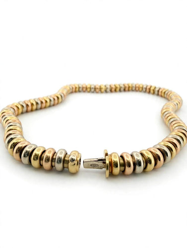 Collier Collier ras-de-cou à rondelles en or tricolore 18 kt 58 Facettes 632/26 E shd