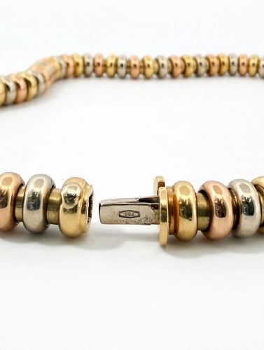 Collier Collier ras-de-cou à rondelles en or tricolore 18 kt 58 Facettes 632/26 E shd