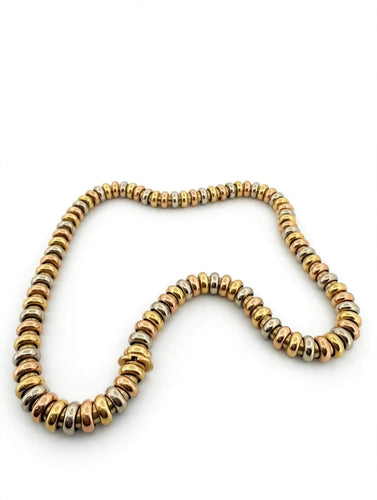 Collier Collier ras-de-cou à rondelles en or tricolore 18 kt 58 Facettes 632/26 E shd