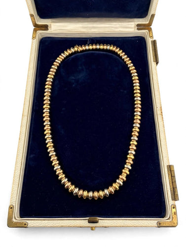 Collier Collier ras-de-cou à rondelles en or tricolore 18 kt 58 Facettes 632/26 E shd