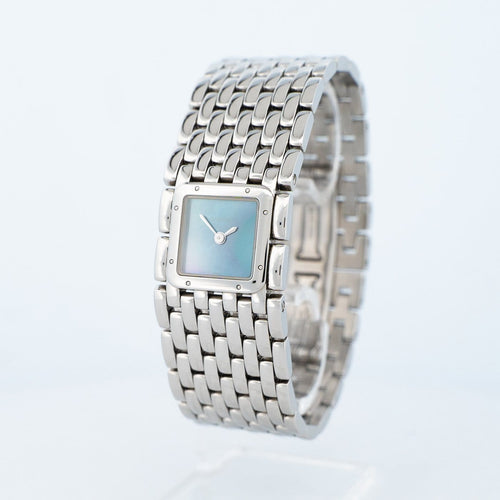 Montre Cartier Panthère Ruban - Montre en acier à cadran en nacre bleue 58 Facettes 607