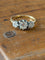 Bague 53 Bague trilogie en or jaune et or blanc 18 carats avec diamants 58 Facettes nlln