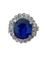 Pompadour - Bague en or blanc, saphir et diamants