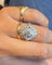 Bague 54 Bague Pompadour en or blanc 18 carats avec diamants 58 Facettes BM295