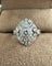 Bague 54 Bague Pompadour en or blanc 18 carats avec diamants 58 Facettes BM295