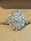 Bague 54 Bague Pompadour en or blanc 18 carats avec diamants 58 Facettes BM295