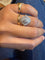 Bague 54 Bague Pompadour en or blanc 18 carats avec diamants 58 Facettes BM295