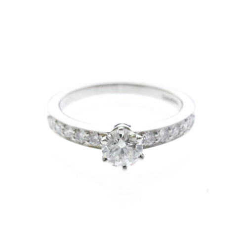 Bague 52 Tiffany & Co. - Bague solitaire en platine, diamant F/VS1 58 Facettes njbvo4rsid