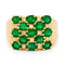 Bague 59.5 Bague pavée en or jaune 18k avec émeraudes et diamants 58 Facettes C3A0873746D6496299E553C4B70E4B58