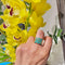 Bague 59.5 Bague pavée en or jaune 18k avec émeraudes et diamants 58 Facettes C3A0873746D6496299E553C4B70E4B58