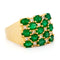 Bague 59.5 Bague pavée en or jaune 18k avec émeraudes et diamants 58 Facettes C3A0873746D6496299E553C4B70E4B58