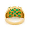 Bague 59.5 Bague pavée en or jaune 18k avec émeraudes et diamants 58 Facettes C3A0873746D6496299E553C4B70E4B58