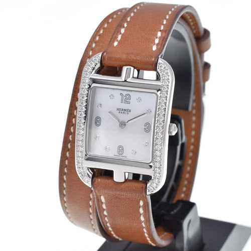 Montre Hermès - Montre Cape Cod Double Tour à quartz, acier inoxydable et cuir 58 Facettes ne0qvp6j2p