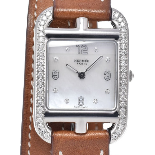 Montre Hermès - Montre Cape Cod Double Tour à quartz, acier inoxydable et cuir 58 Facettes ne0qvp6j2p