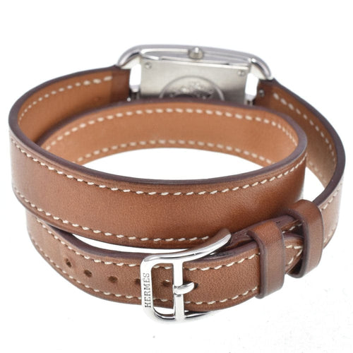 Montre Hermès - Montre Cape Cod Double Tour à quartz, acier inoxydable et cuir 58 Facettes ne0qvp6j2p