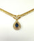 Collier Collier en or jaune 18k avec saphir poire et diamants 58 Facettes DV-1700E